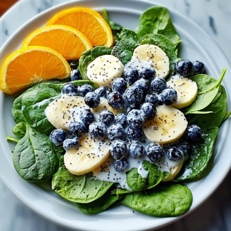 Blueberry Spinach Salad with Orange Poppy Seed Dressing Recipe