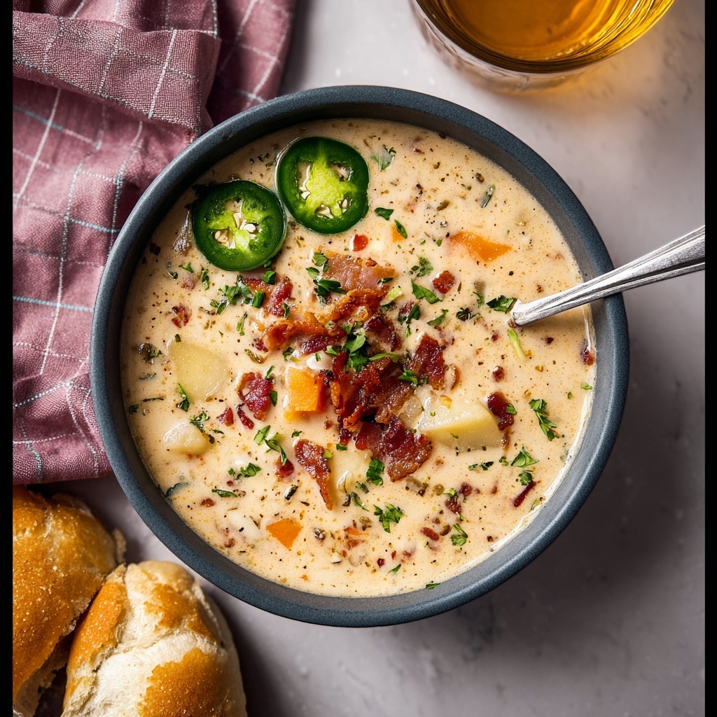 Smoky Jalapeño Cheddar Potato Soup Recipe - Recipe Image