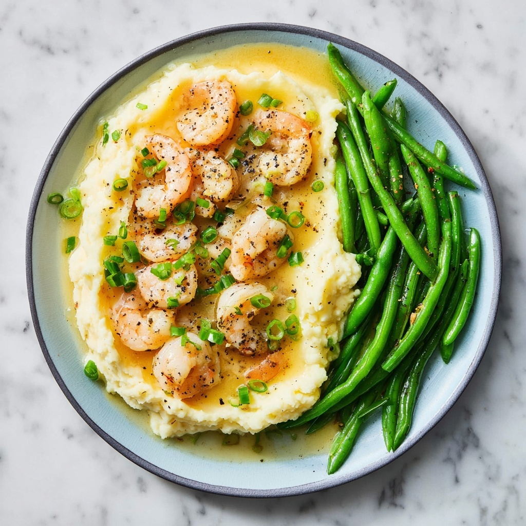 Garlic Butter Shrimp and Mashed Potatoes Recipe - Recipe Image