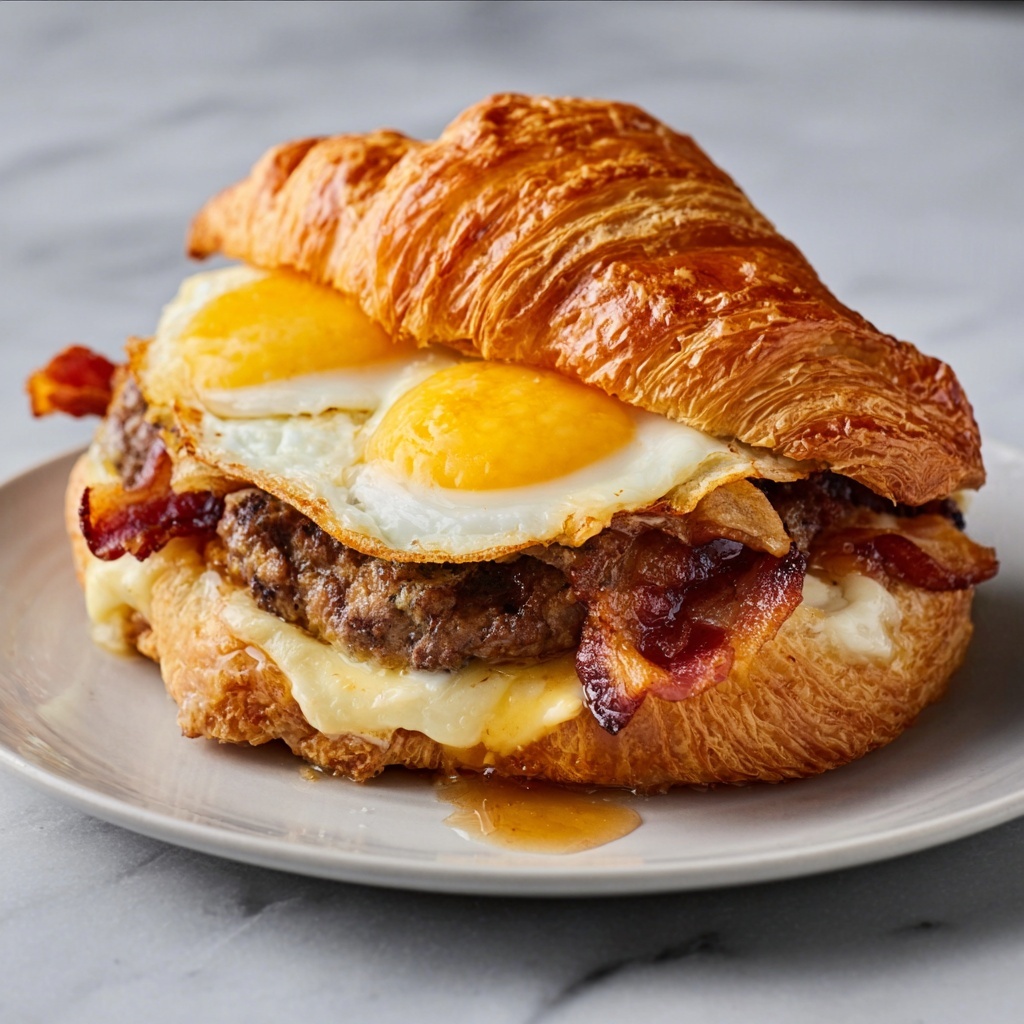 Croissant Cheeseburgers Recipe - Recipe Image