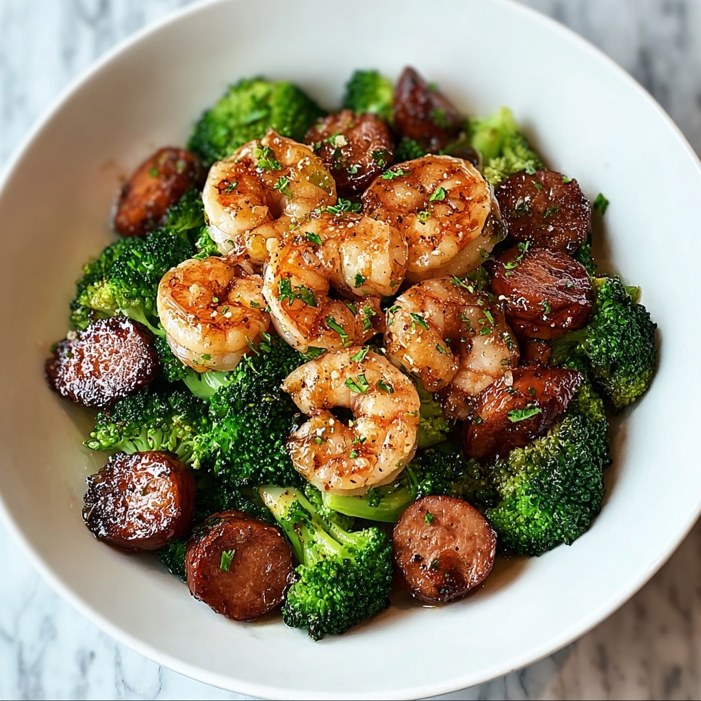 Honey Garlic Shrimp, Sausage & Broccoli Recipe - Recipe Image