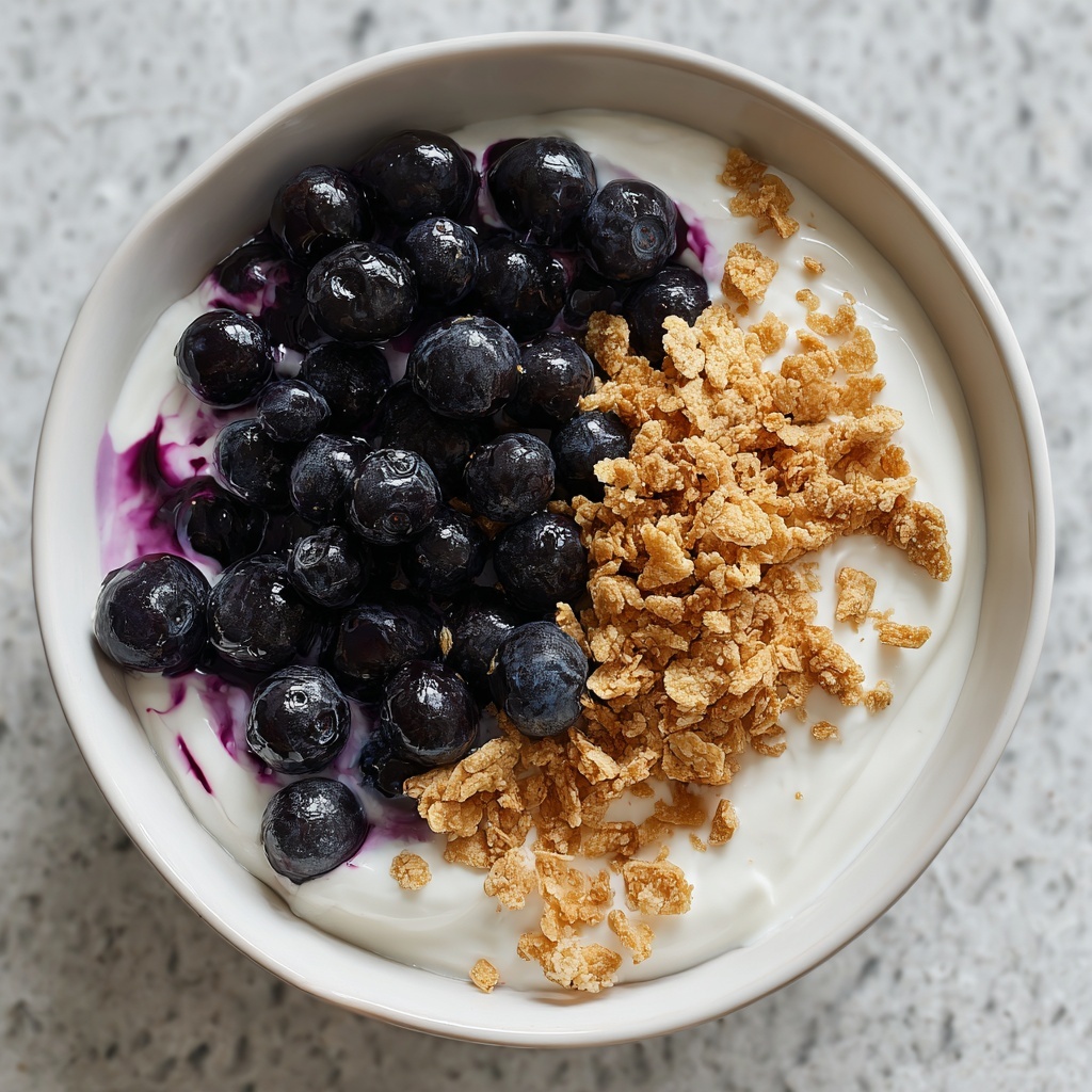 High-Protein Blueberry Cheesecake Bowl (Single Serve!) Recipe - Recipe Image