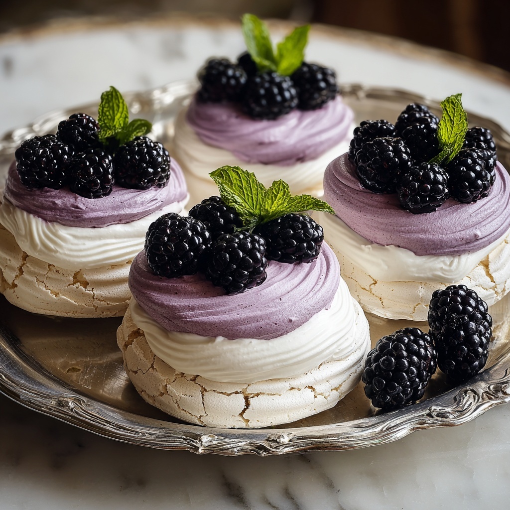 Blackberry Pavlovas Recipe - Recipe Image