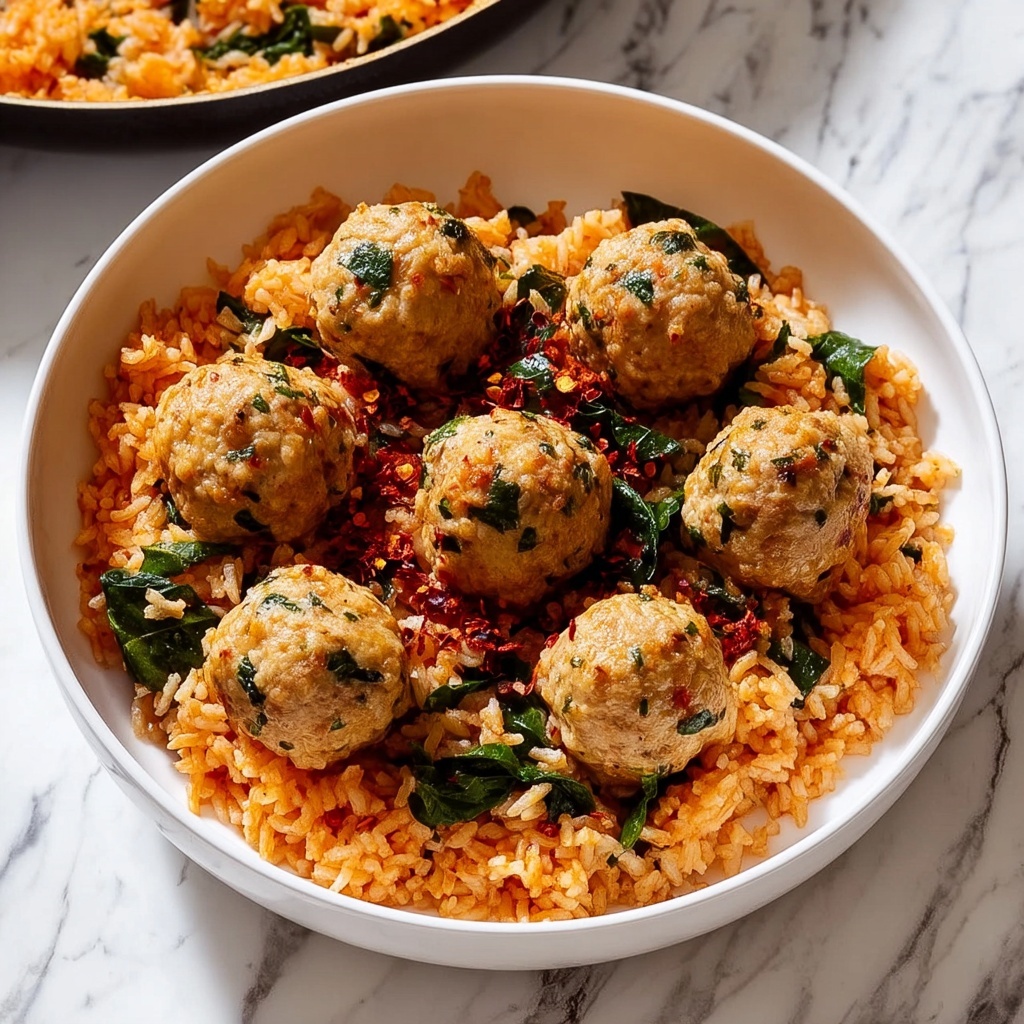 Chicken Meatballs with Risoni in Creamy Tomato Sauce Recipe - Recipe Image