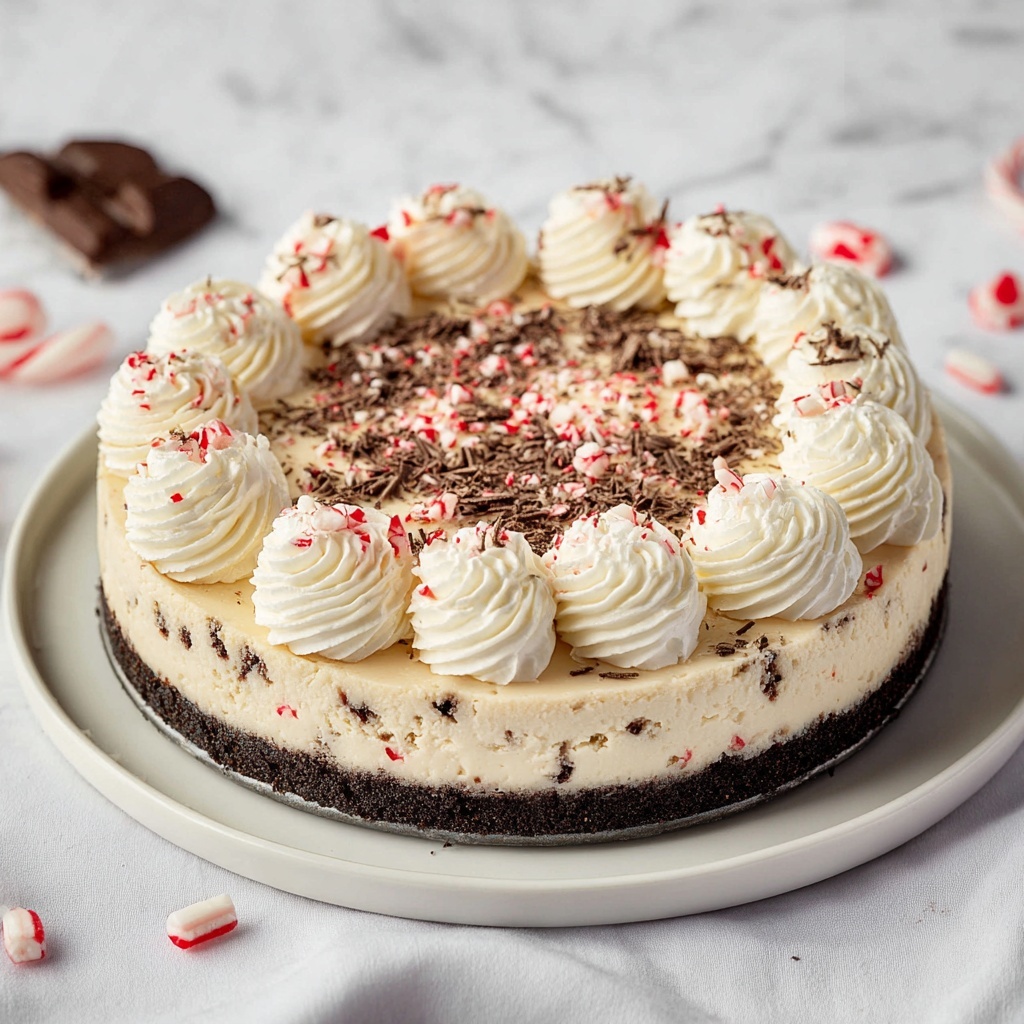 No-Bake Peppermint Cheesecake Recipe - Recipe Image