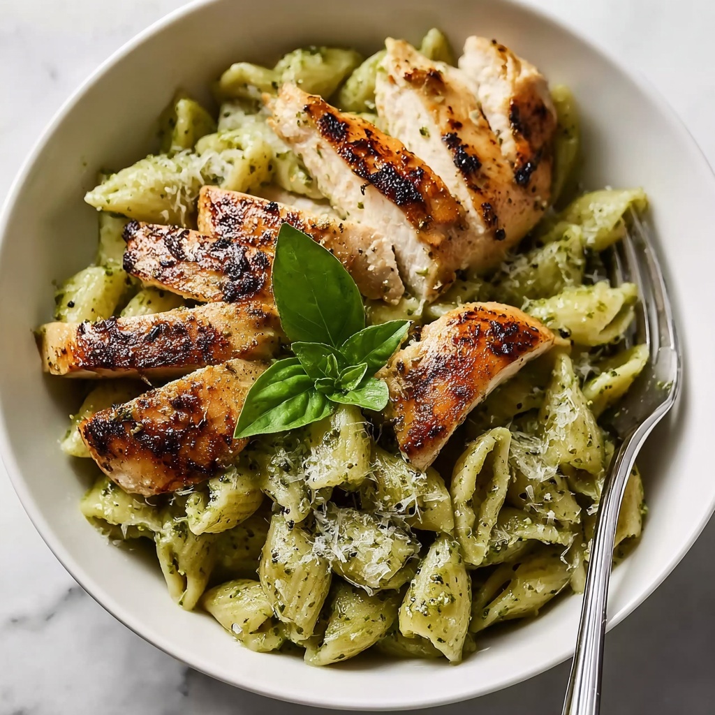 Creamy Chicken Pesto Pasta Recipe - Recipe Image