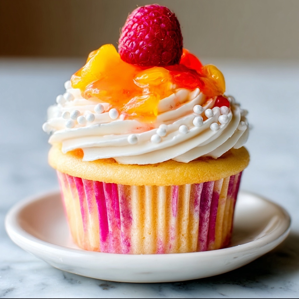 Peach Raspberry Heaven Cupcakes Recipe - Recipe Image