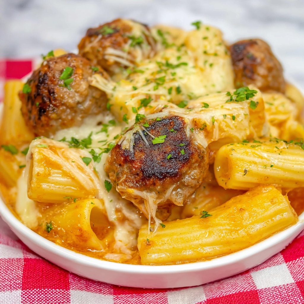 Meatball Rigatoni Casserole Recipe - Recipe Image