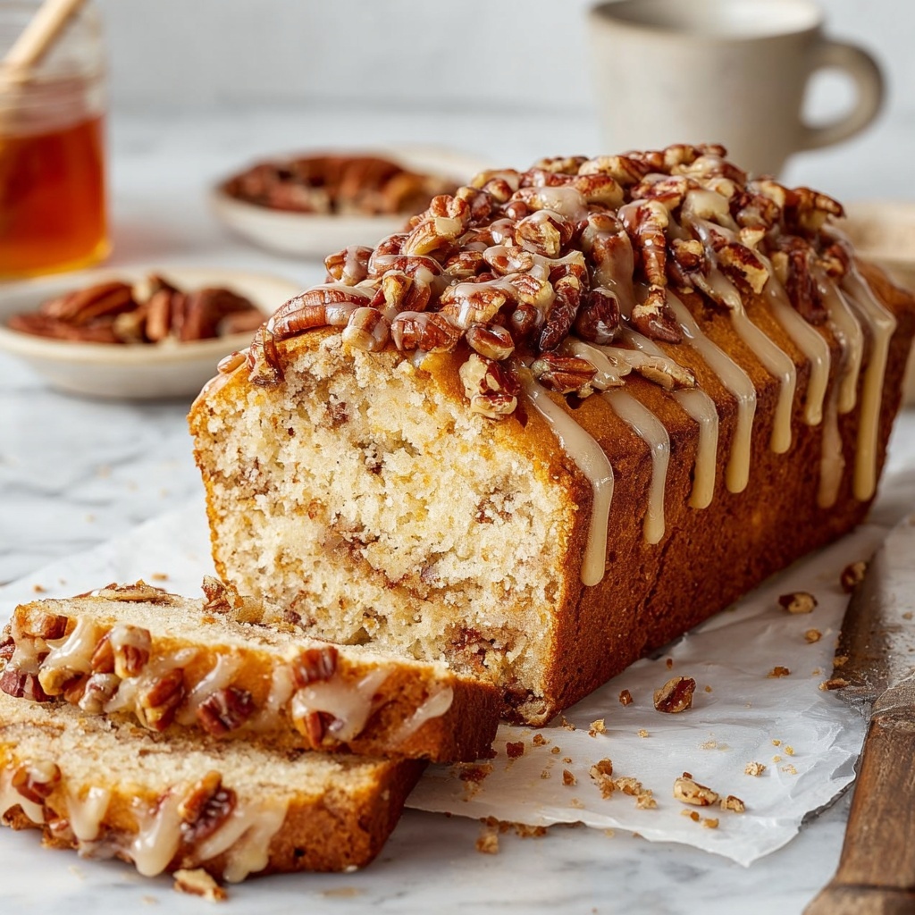 Easy Maple Pecan Vegan Bread with Maple Glaze Recipe - Recipe Image
