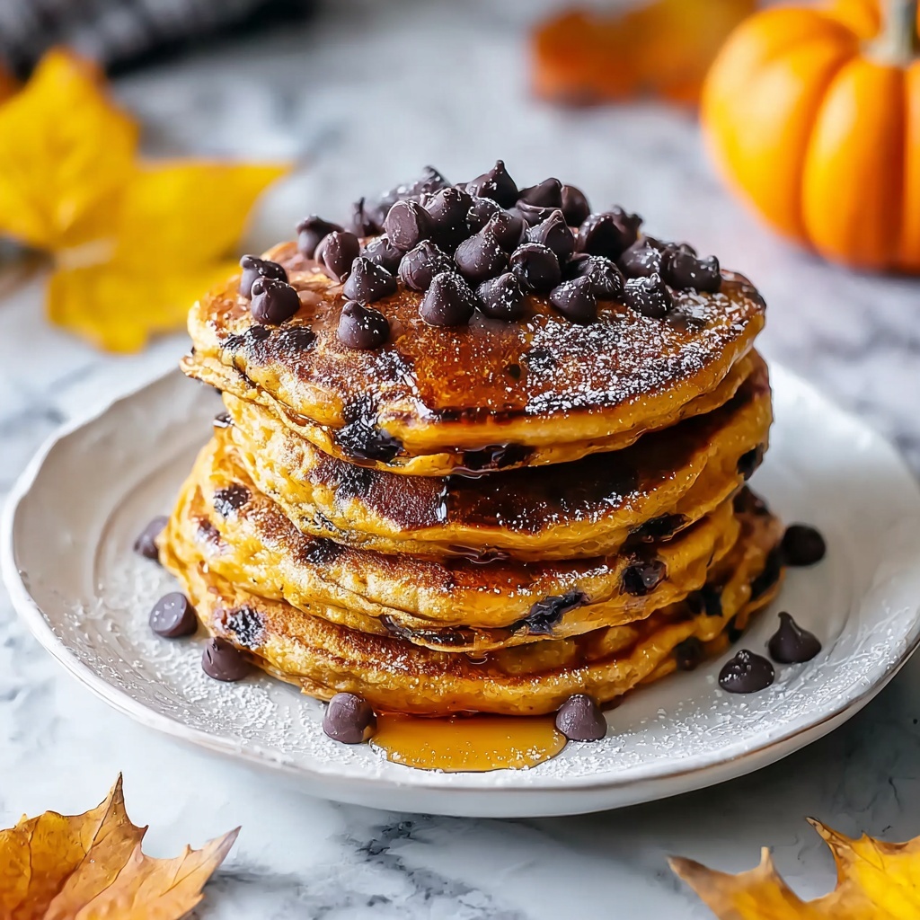 Fluffy Pumpkin Chocolate Chip Pancakes Recipe - Recipe Image