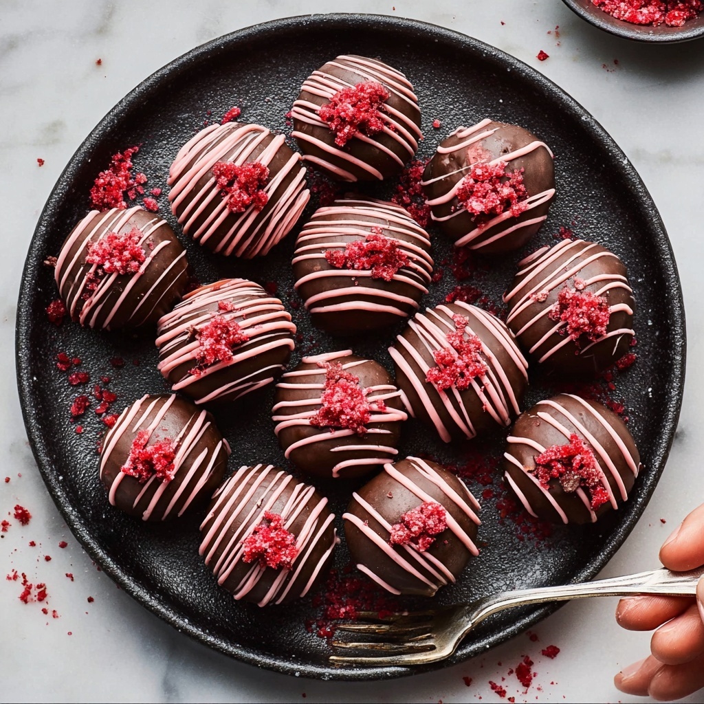 Strawberry Dark Chocolate Truffles Recipe - Recipe Image