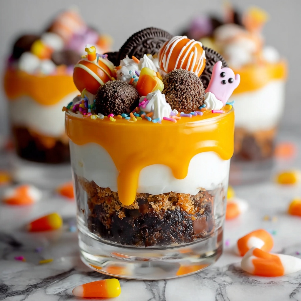 Halloween Chocolate Cake Trifle with Gummy Body Parts Recipe - Recipe Image