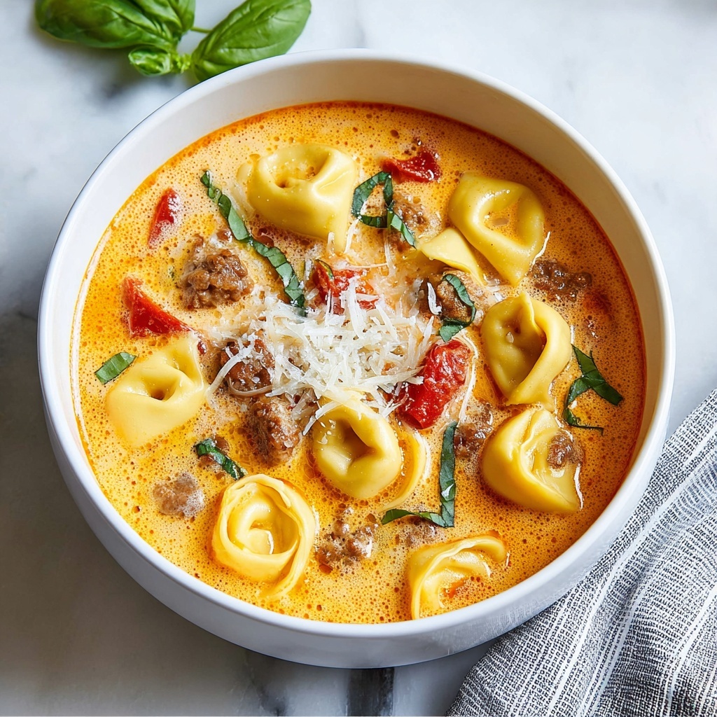 Creamy Sausage Tortellini Soup Recipe - Recipe Image