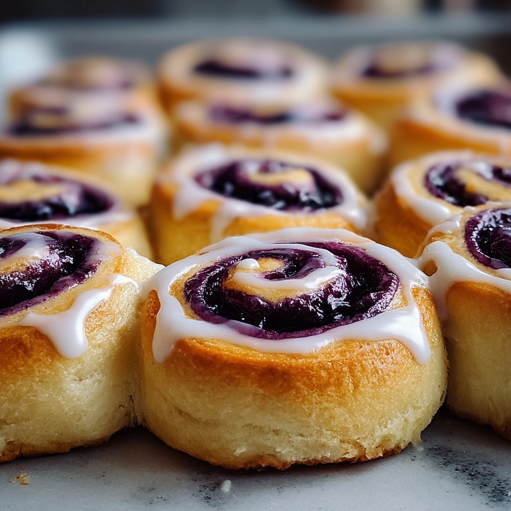 Blueberry Cheesecake Swirl Rolls Recipe - Recipe Image