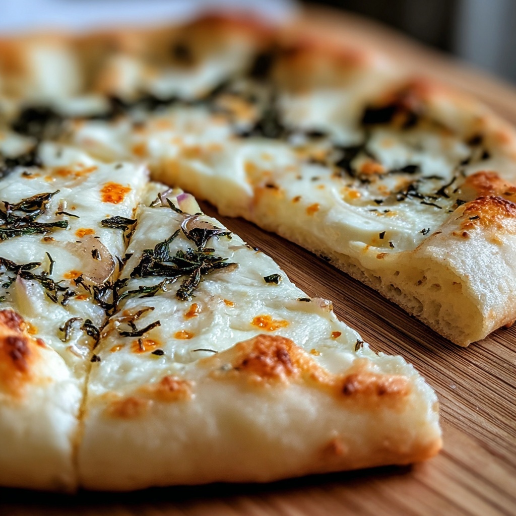 White Garlic Pizza Recipe - Recipe Image