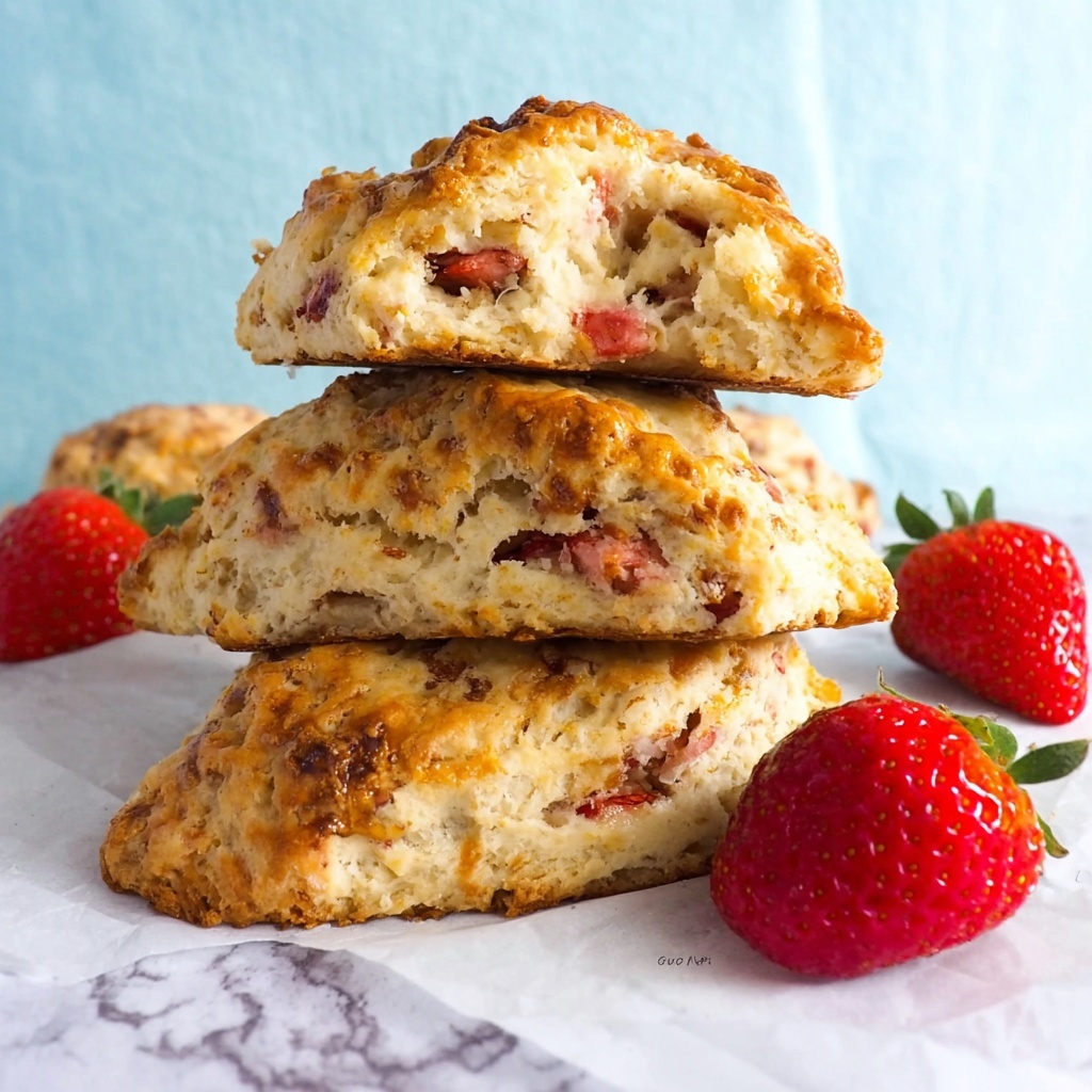 Strawberry Rhubarb Scones Recipe - Recipe Image