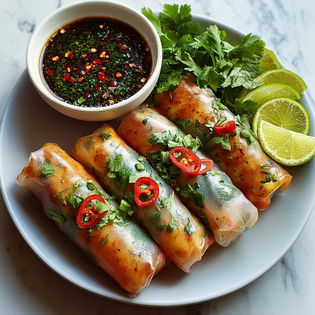 Vietnamese Baked Salmon Spring Rolls Recipe - Recipe Image