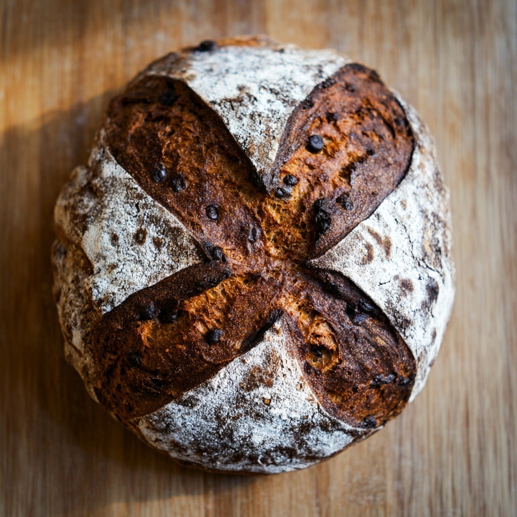 Double Chocolate Sourdough Bread Recipe - Recipe Image
