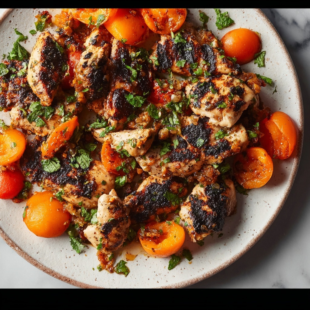 Moroccan Grilled Chicken With Apricots Recipe - Recipe Image