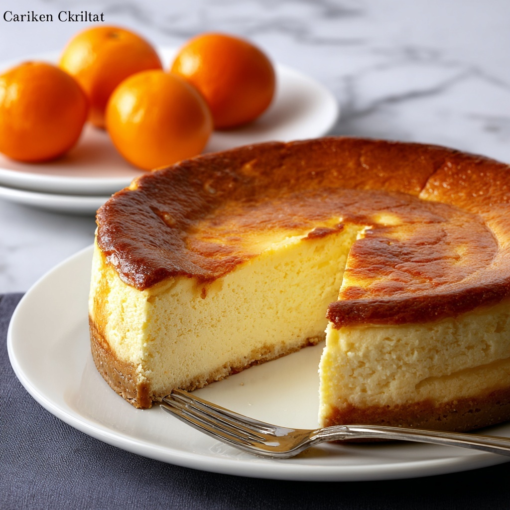 Orange or Clementine Ricotta Cheesecake Recipe - Recipe Image