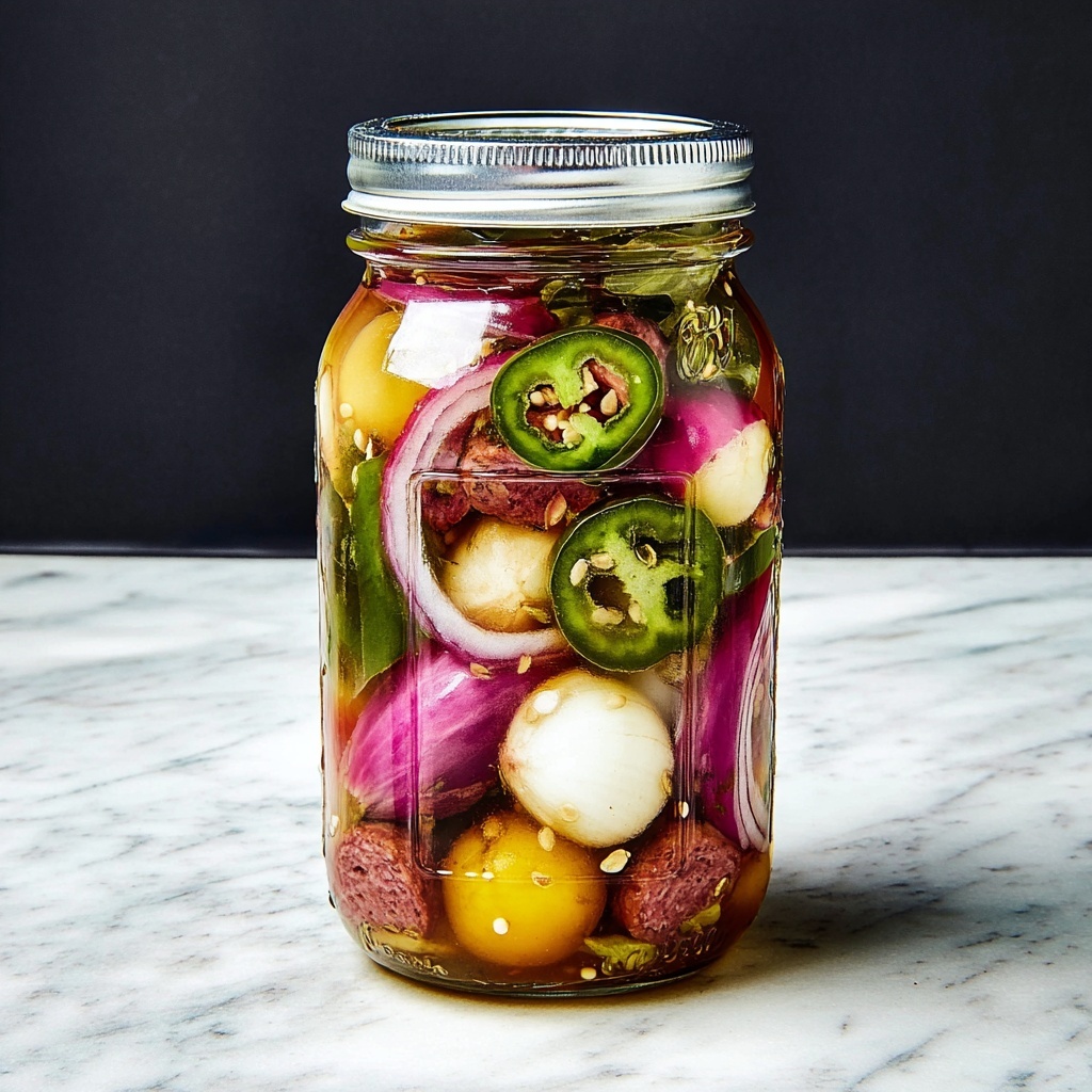 Pickled Eggs and Sausage Recipe - Recipe Image