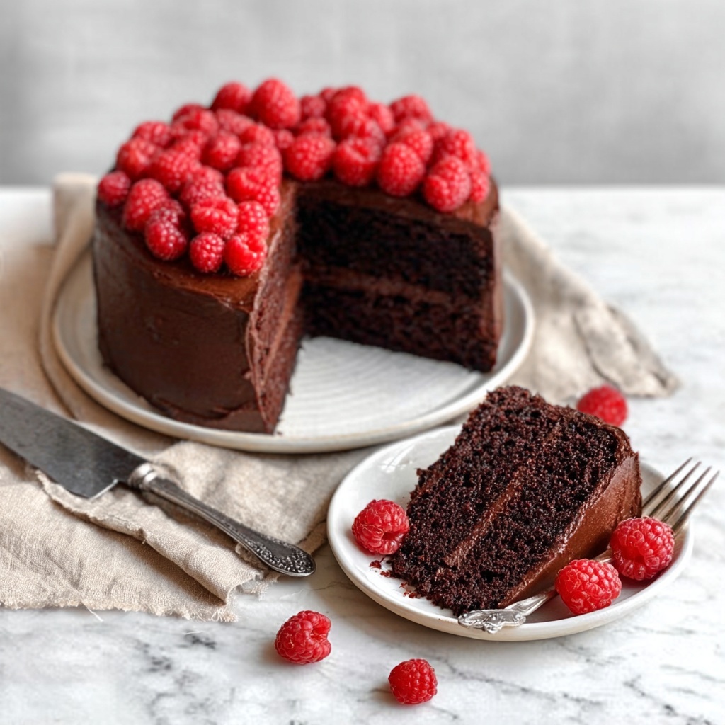 Raspberry Chocolate Ganache Cake Recipe - Recipe Image