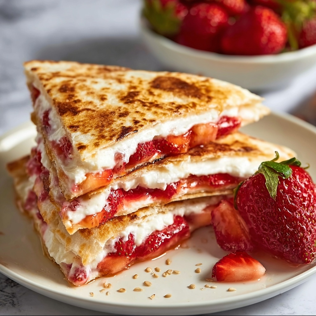 Decadent Strawberry Cheesecake Quesadillas Recipe - Recipe Image
