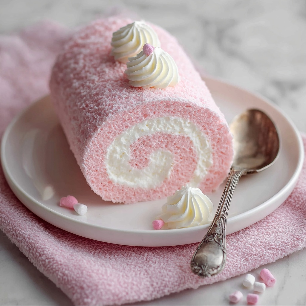 Japanese Cotton Candy Swiss Cake Roll Recipe - Recipe Image