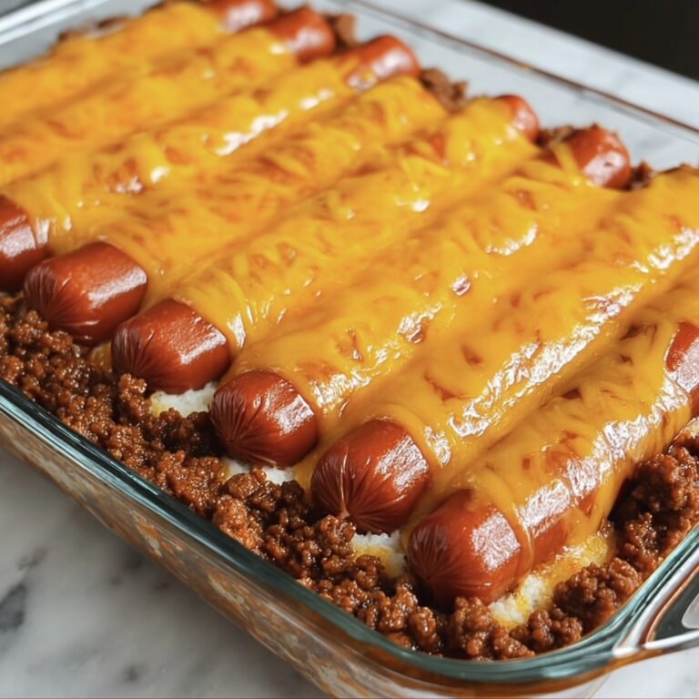 Fully Loaded Classic Chili Cheese Dog Casserole Recipe
