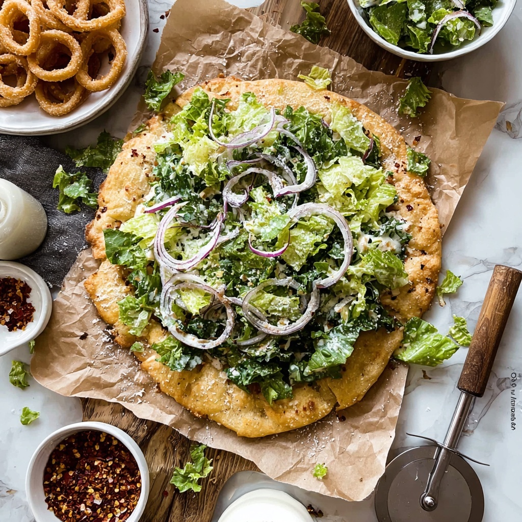 Chicken Crust Caesar Salad Pizza Recipe - Recipe Image
