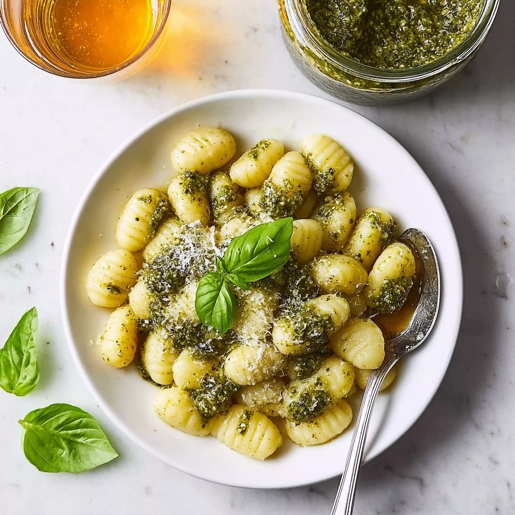 Creamy Basil Pesto Gnocchi for Two Recipe - Recipe Image
