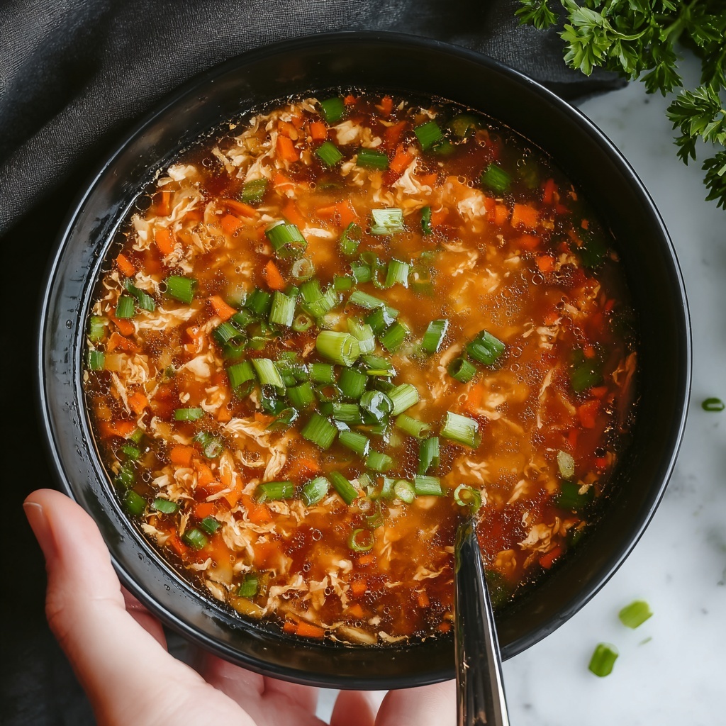 Vegetarian Hot and Sour Soup Recipe - Recipe Image