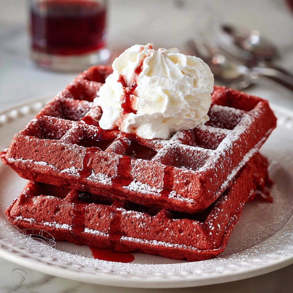 Red Velvet Waffles Recipe - Recipe Image