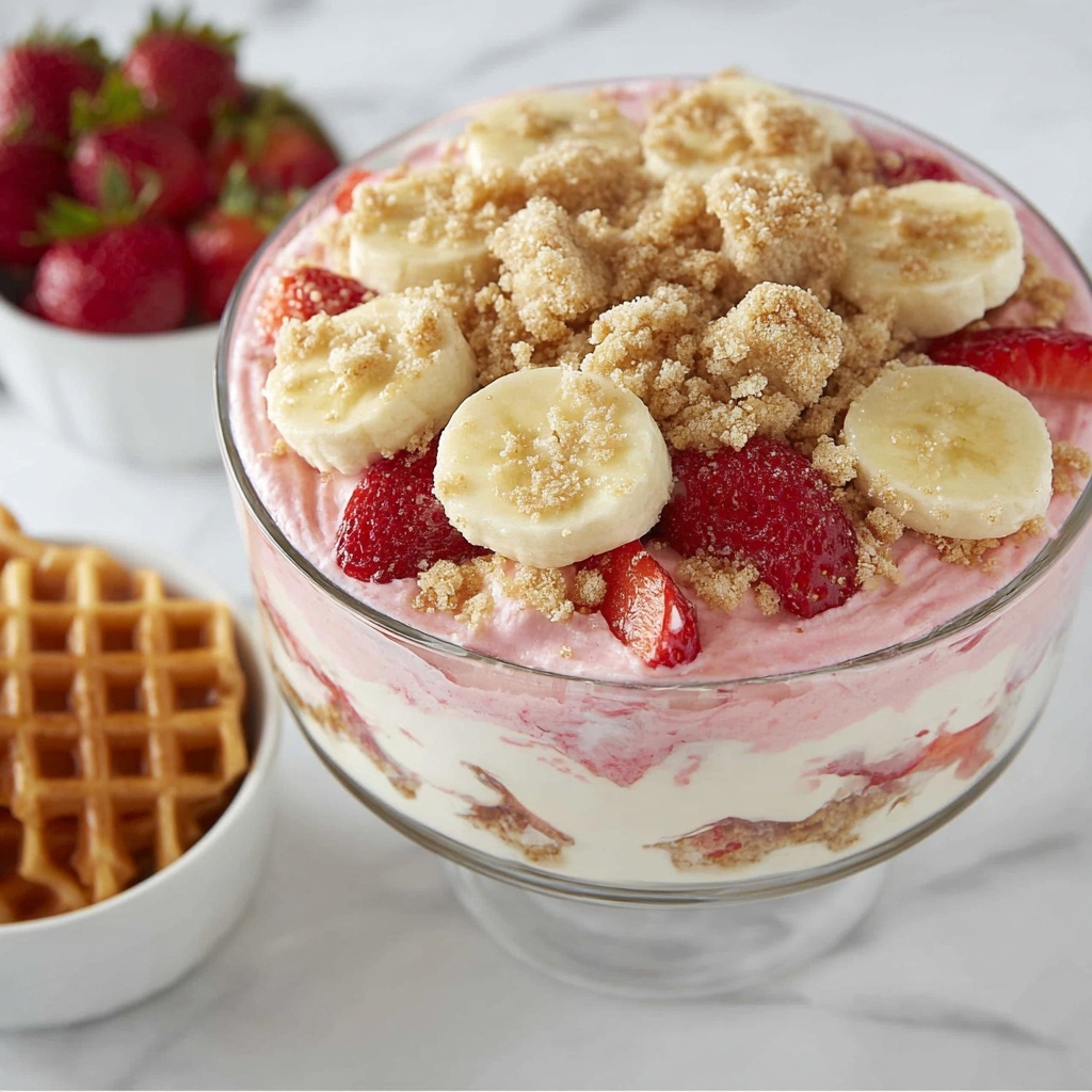 Strawberry Crunch Banana Pudding Recipe - Recipe Image