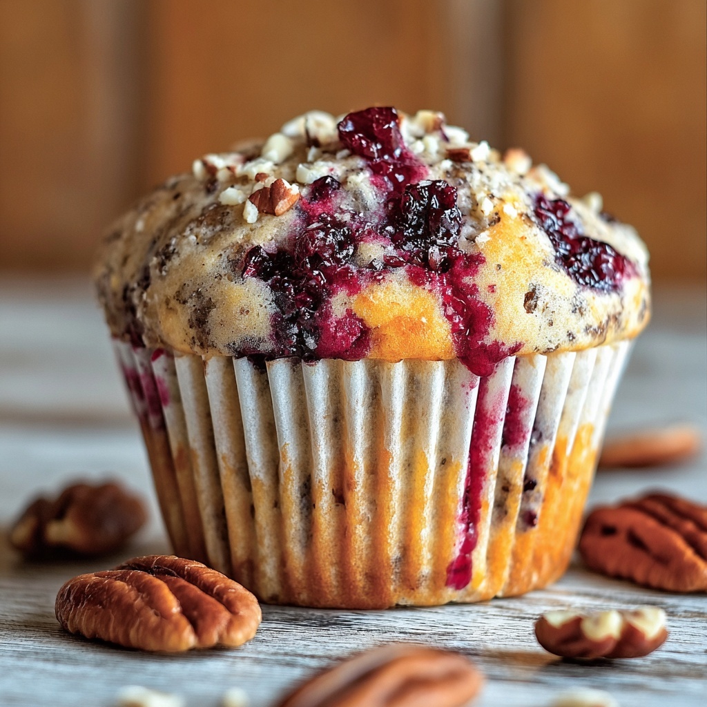 Cranberry Orange Pecan Muffins Recipe - Recipe Image