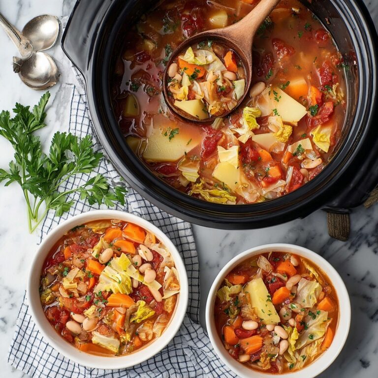 Hearty Cabbage Soup with Tomatoes and White Beans Recipe
