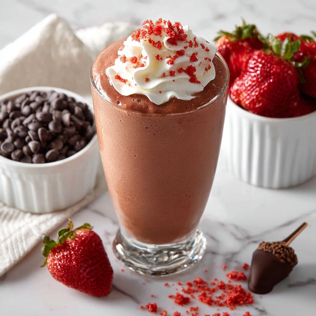 Chocolate Covered Strawberry Protein Shake Recipe - Recipe Image