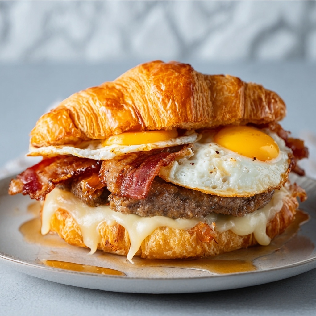 Croissant Cheeseburgers Recipe - Recipe Image