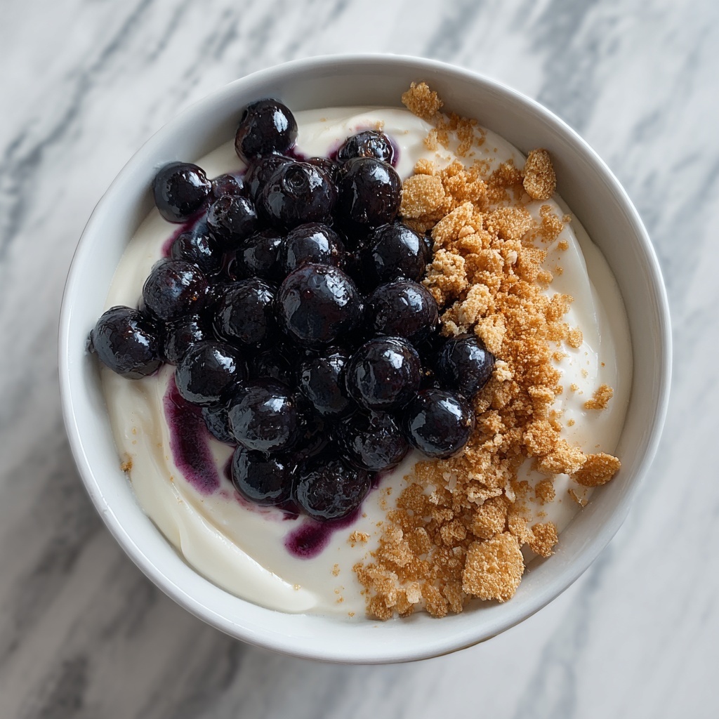 High-Protein Blueberry Cheesecake Bowl (Single Serve!) Recipe - Recipe Image