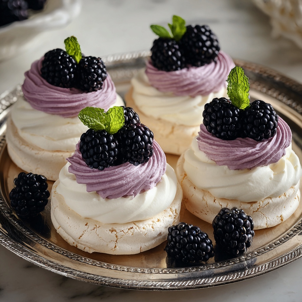 Blackberry Pavlovas Recipe - Recipe Image
