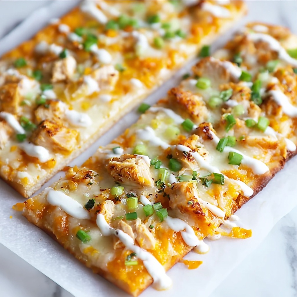 Buffalo Chicken Flatbread Delight Recipe - Recipe Image