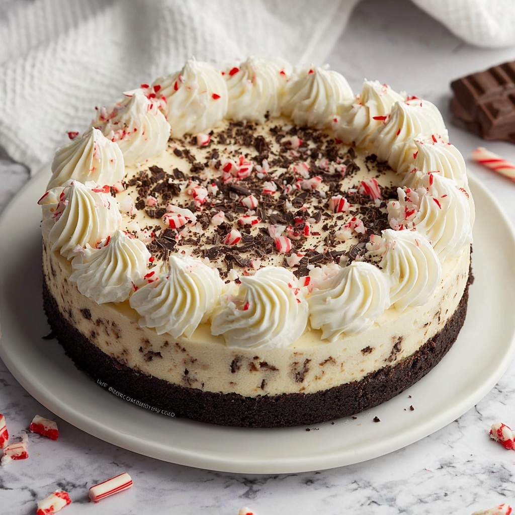 No-Bake Peppermint Cheesecake Recipe - Recipe Image