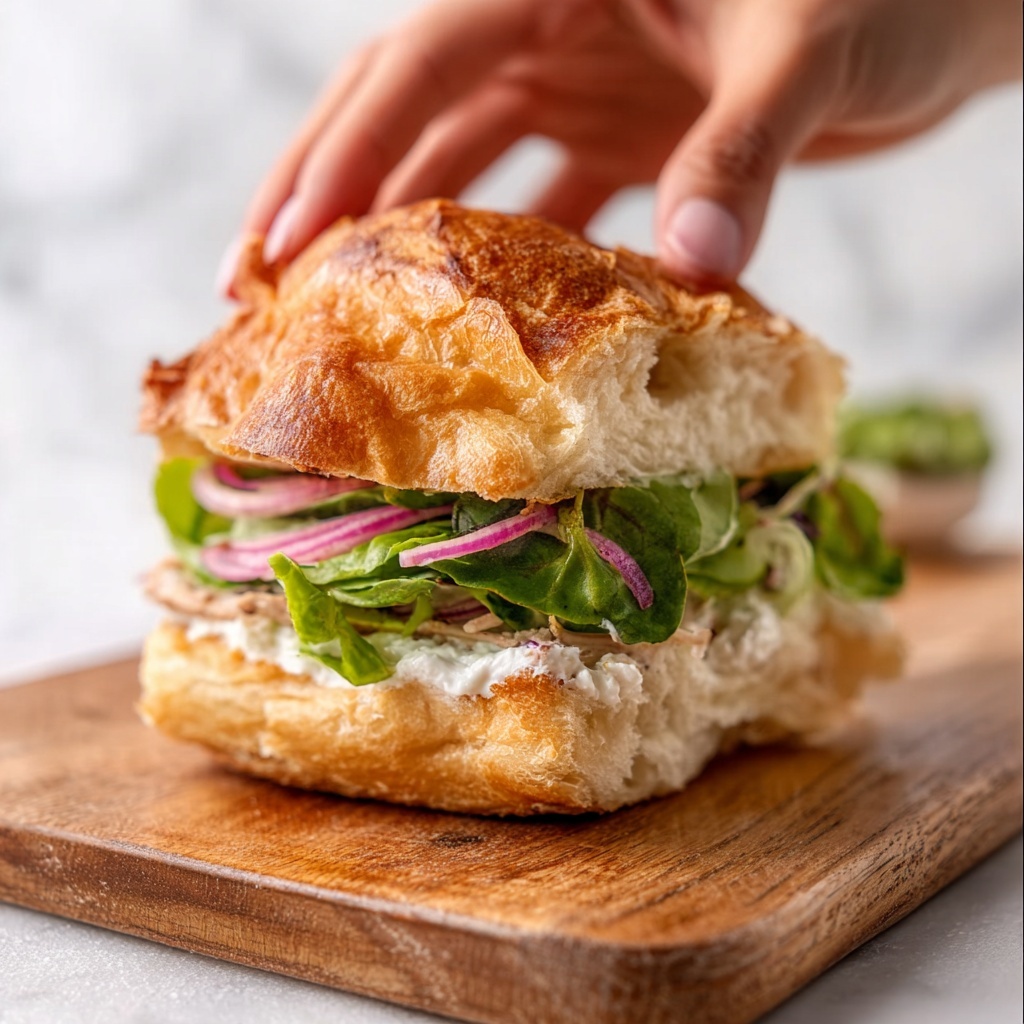Focaccia Sandwich with Roast Chicken Filling Recipe - Recipe Image