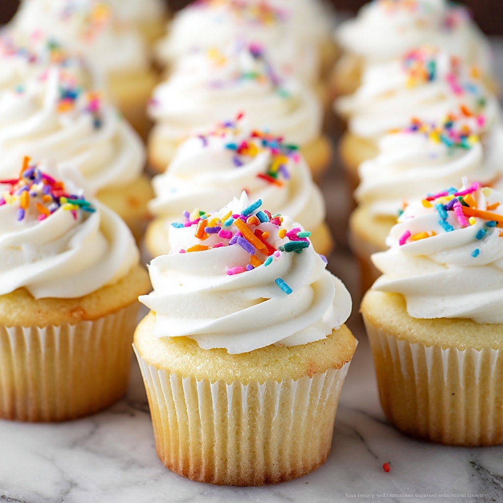 Bakery-Style Vanilla Cupcakes Recipe - Recipe Image