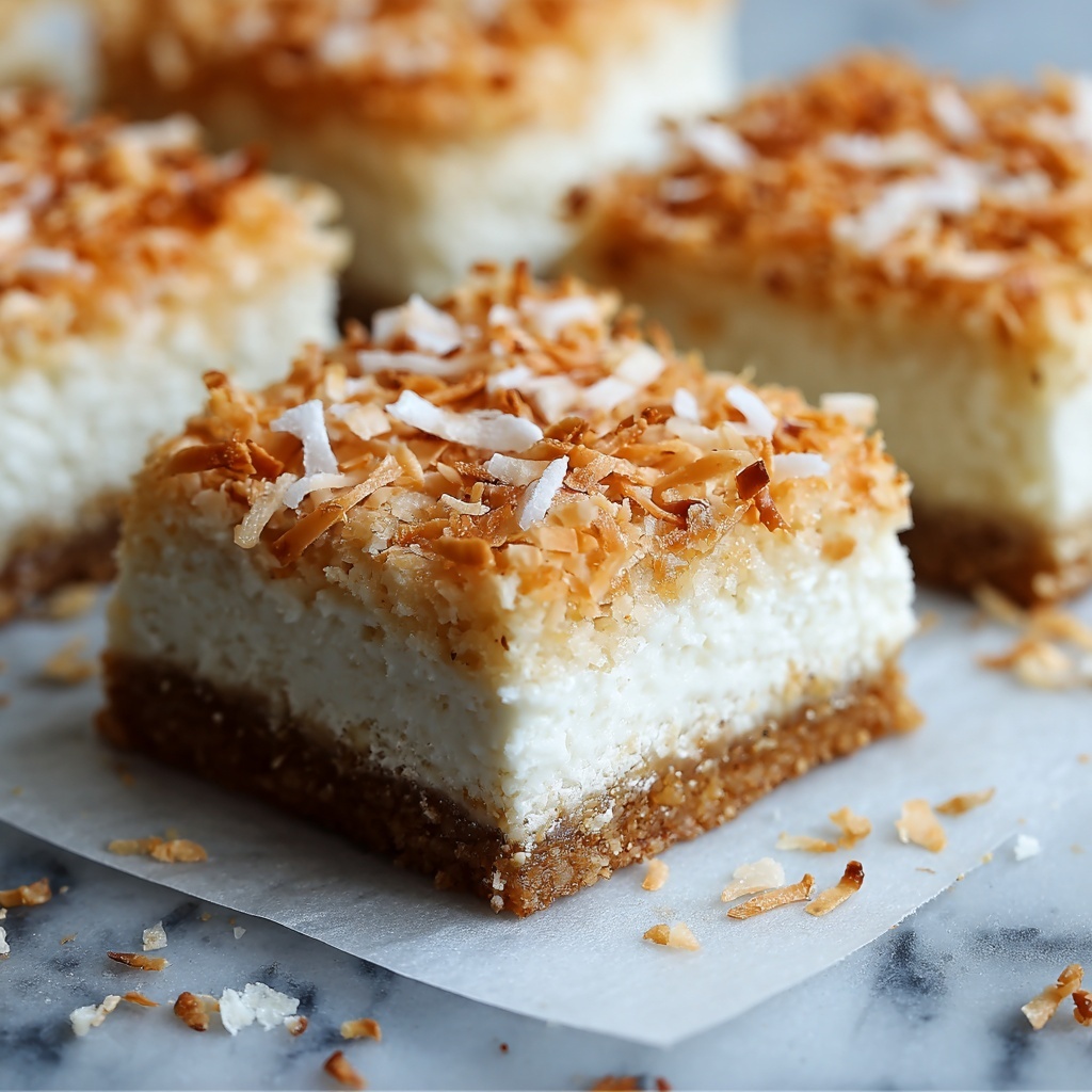 Chewy Coconut Bars Recipe - Recipe Image