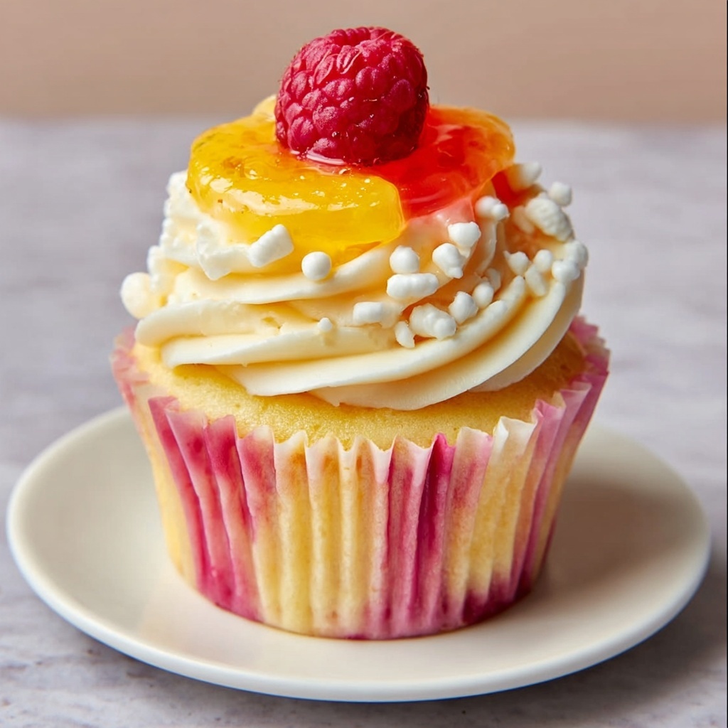 Peach Raspberry Heaven Cupcakes Recipe - Recipe Image