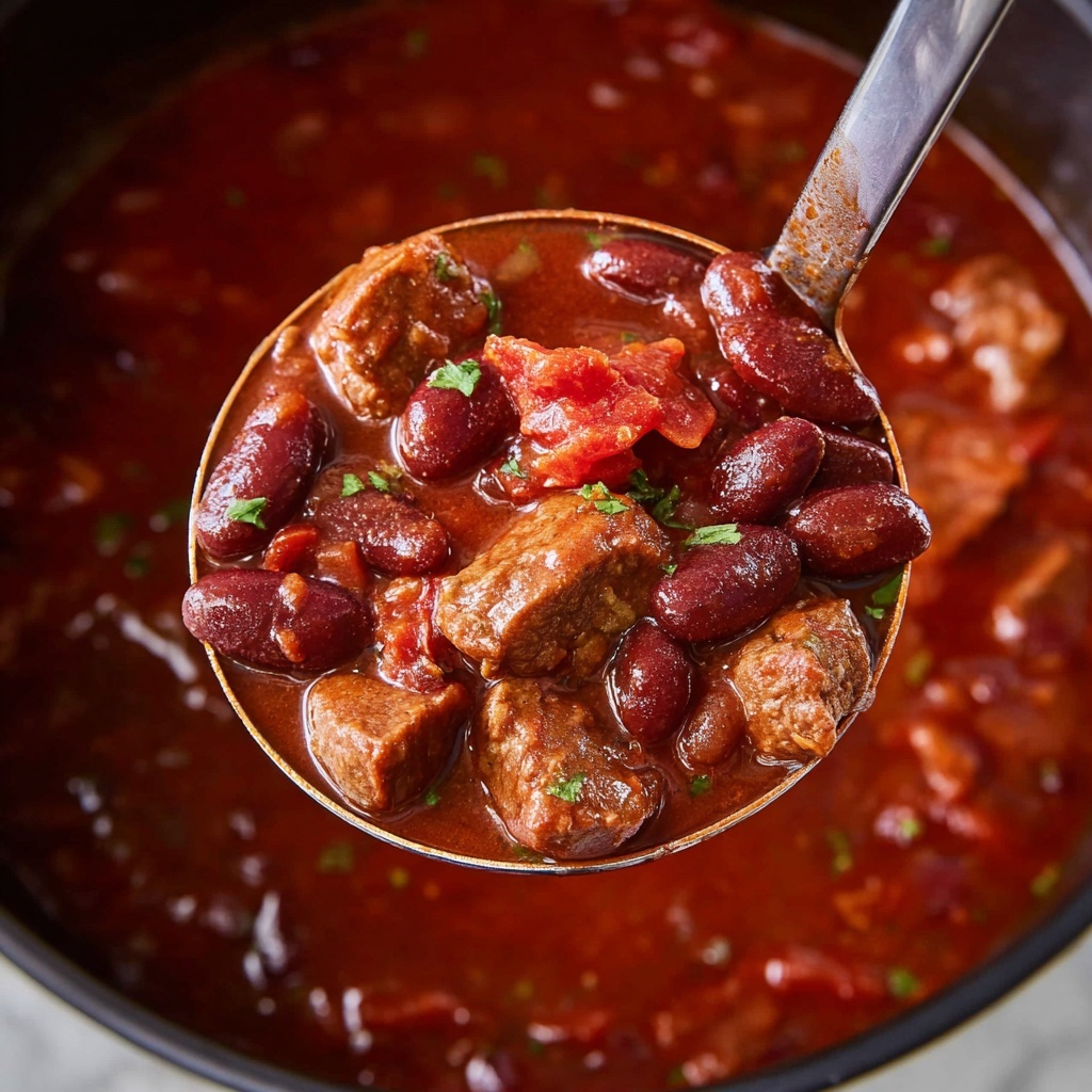 Slow Cooker Steak Chili Recipe - Recipe Image