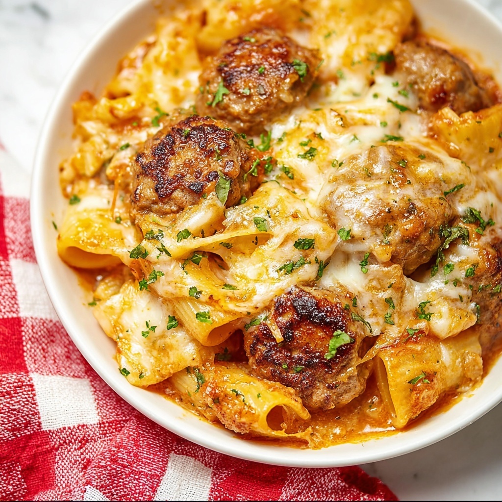 Meatball Rigatoni Casserole Recipe - Recipe Image