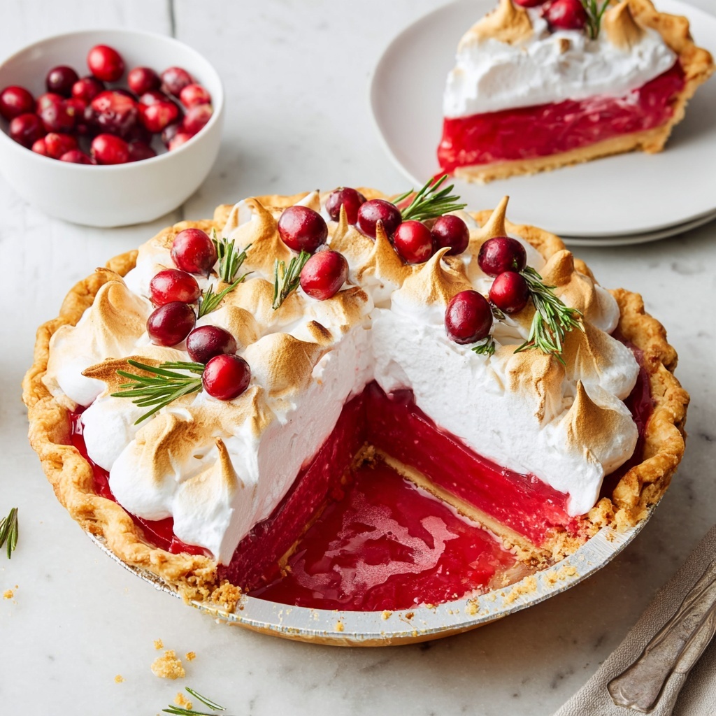 Vegan Cranberry Meringue Pie Recipe - Recipe Image