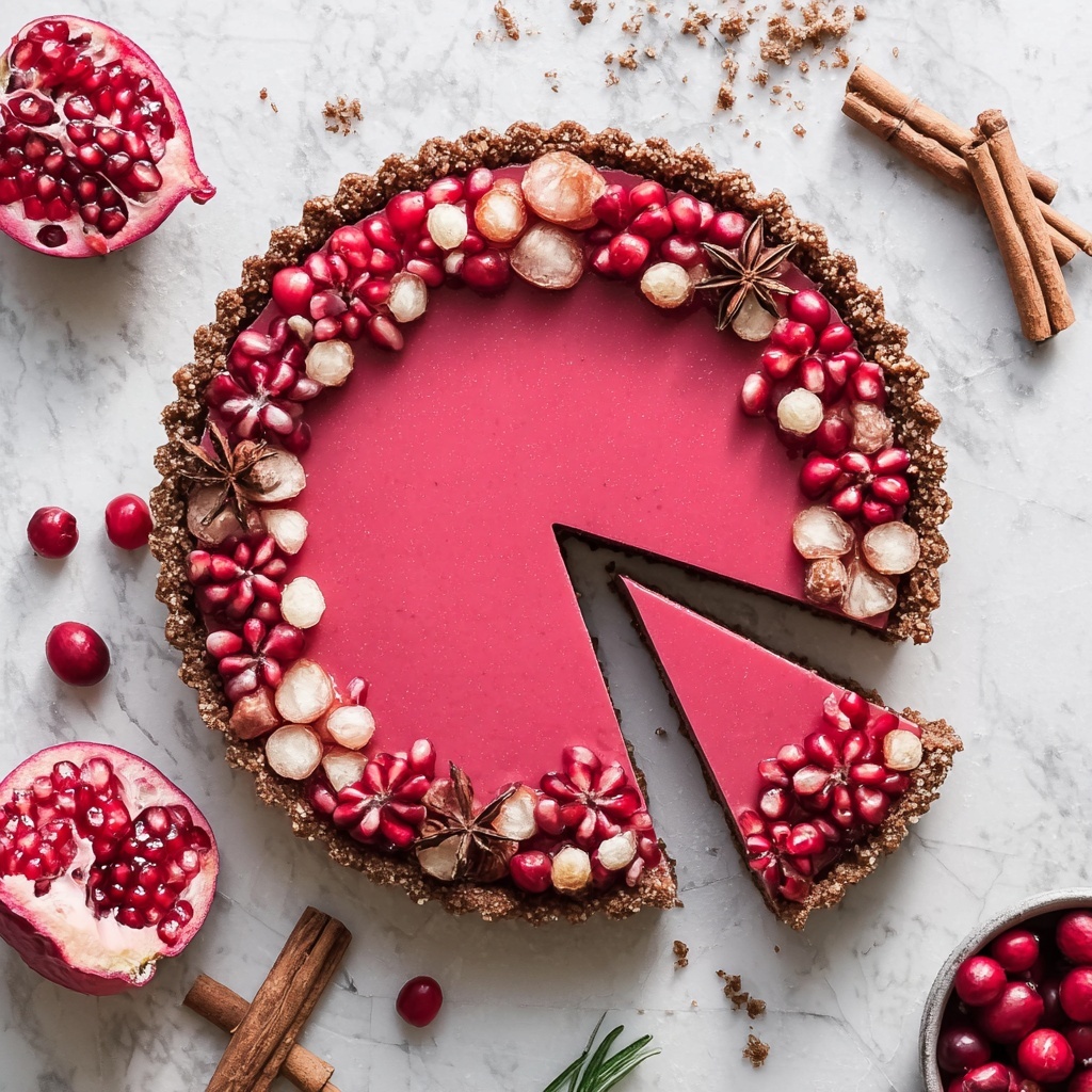 Vegan Cranberry Pomegranate Tart Recipe - Recipe Image